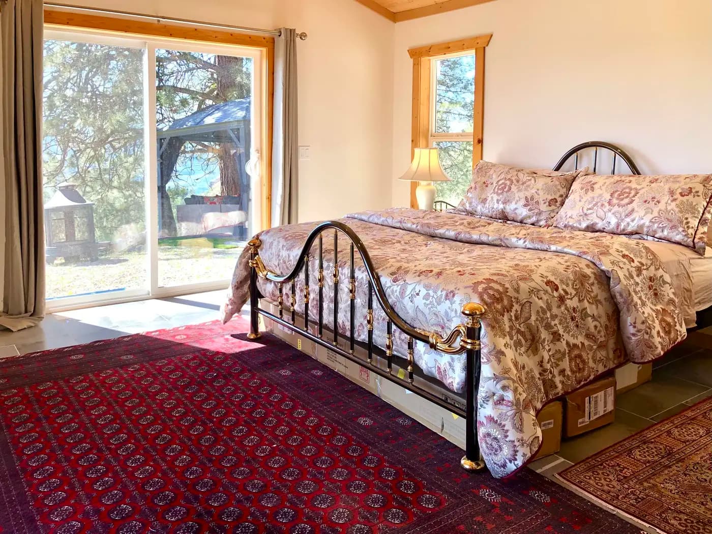 Master bedroom with lake views
